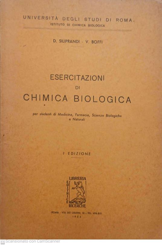 Esercitazioni di chimica biologica - copertina