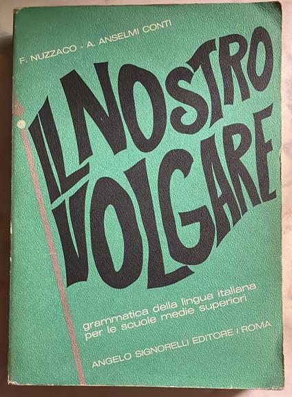 Il nostro volgare - copertina