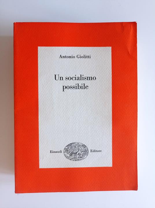 Un socialismo possibile - Antonio Giolitti - copertina