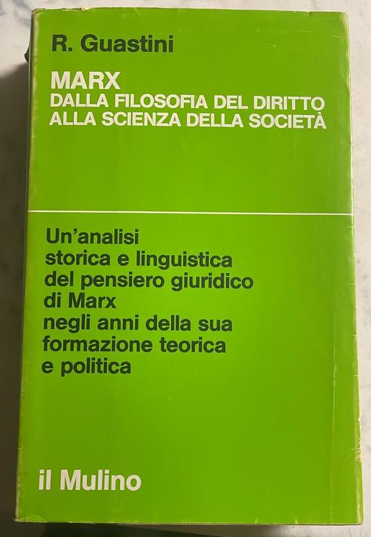 Marx dalla filosofia del diritto alla scienza della società - copertina