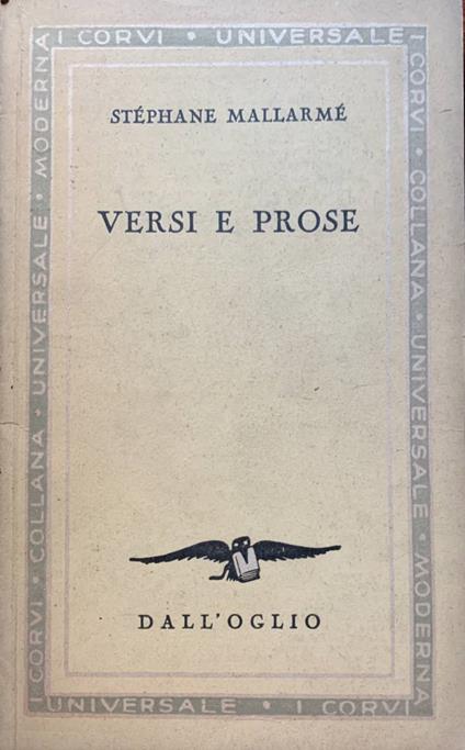 Versi e prose - copertina