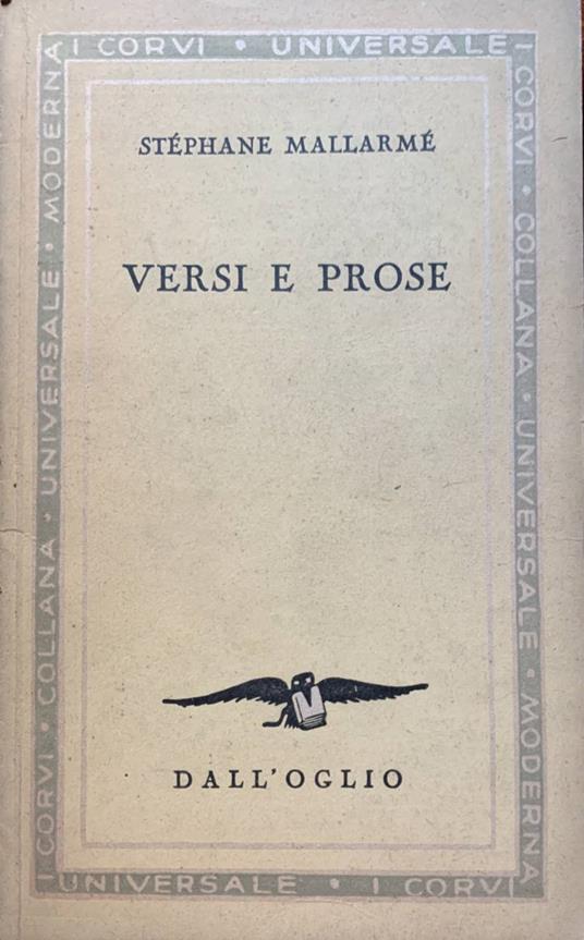 Versi e prose - copertina