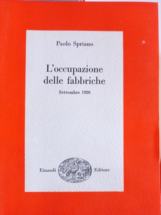 L' occupazione delle fabbriche - Paolo Spriano - copertina