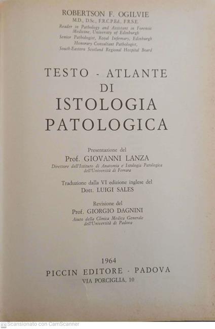 Testo-atlante di istologia patologica - copertina