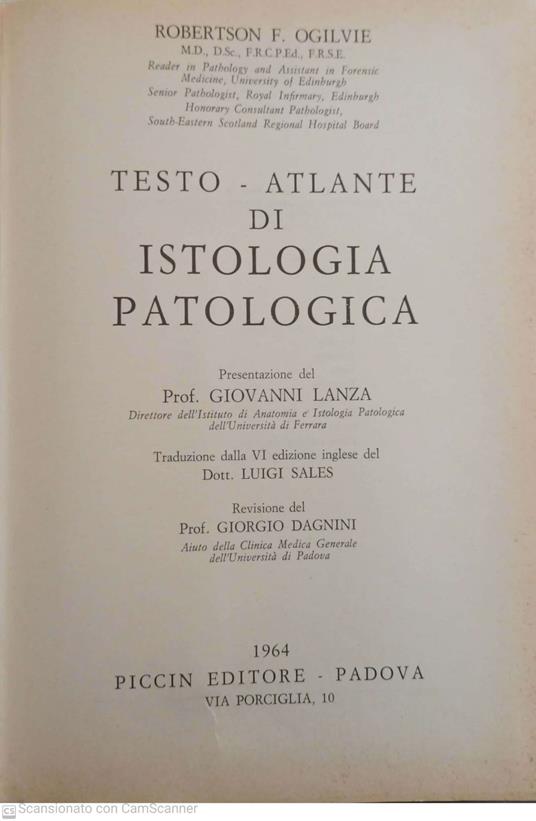 Testo-atlante di istologia patologica - copertina