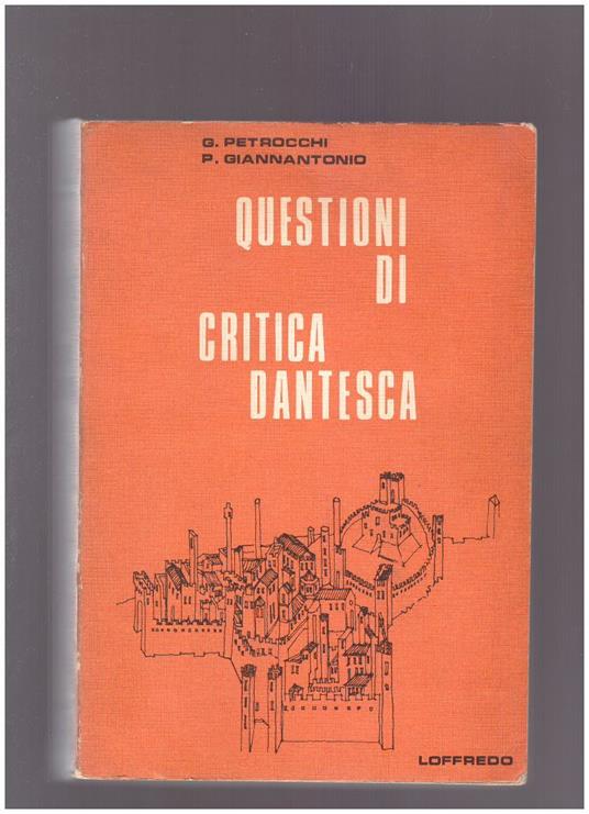 Questioni di critica dantesca - copertina