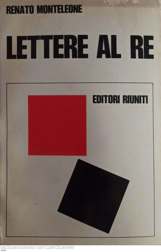 Lettere al re - Renato Monteleone - copertina