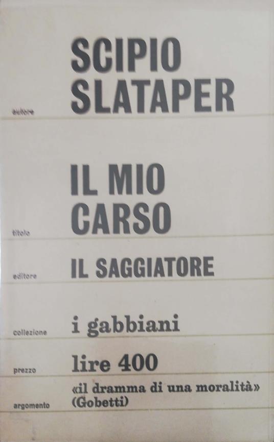Il mio Carso - Scipio Slataper - copertina