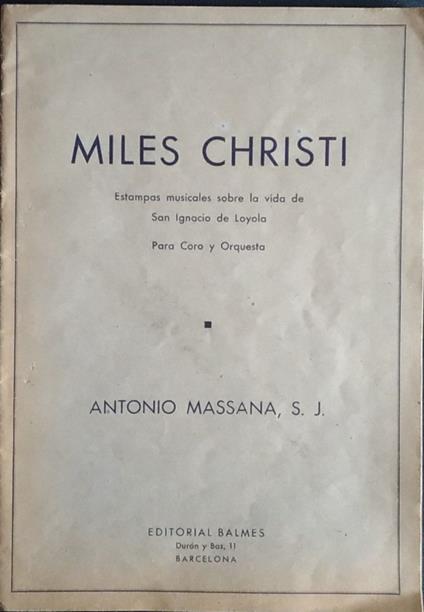 Miles Christi - copertina