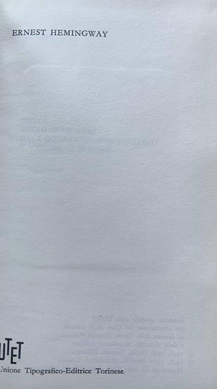 Le opere - Ernest Hemingway - copertina