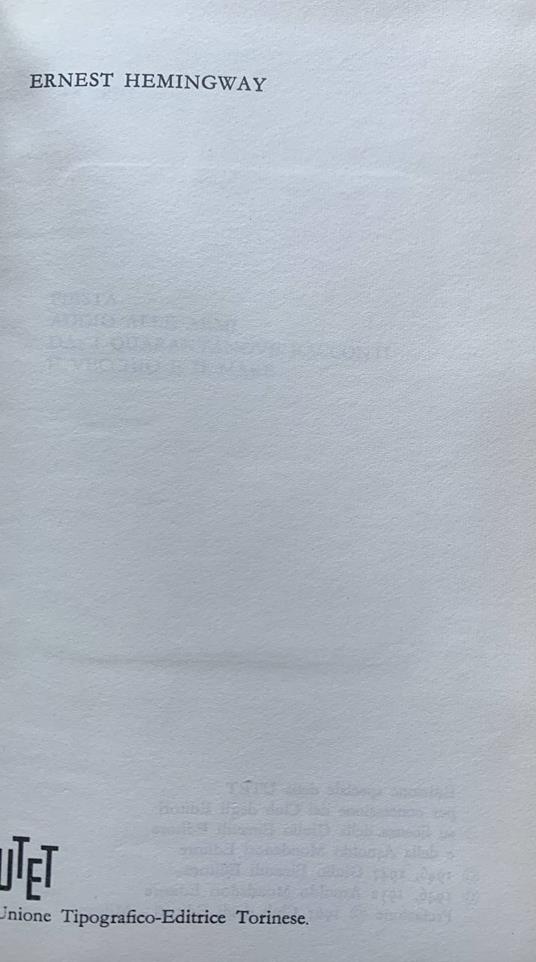 Le opere - Ernest Hemingway - copertina