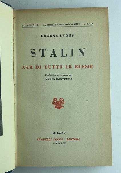 Stalin, Zar di tutte le Russie - copertina