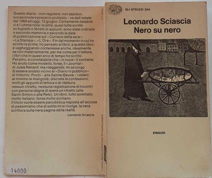 Nero su nero - Leonardo Sciascia - copertina