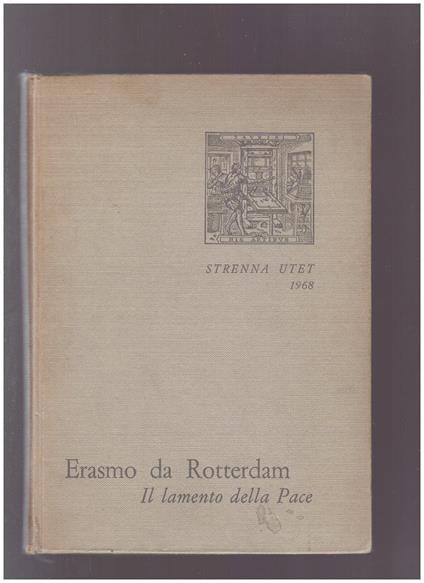 Il lamento della pace - Erasmo da Rotterdam - copertina