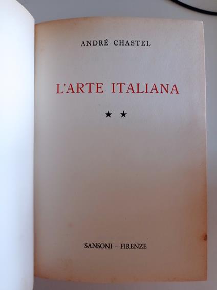 L' arte italiana Vol. 2 - André Chastel - copertina