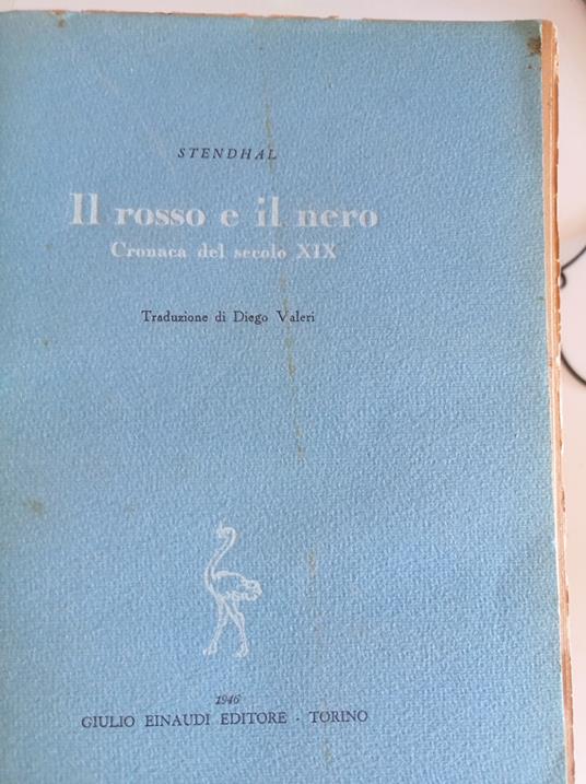 Il rosso e il nero - Stendhal - copertina