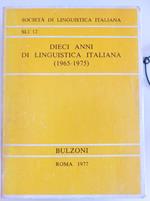 Dieci anni di linguistica italiana (1965 - 1975)