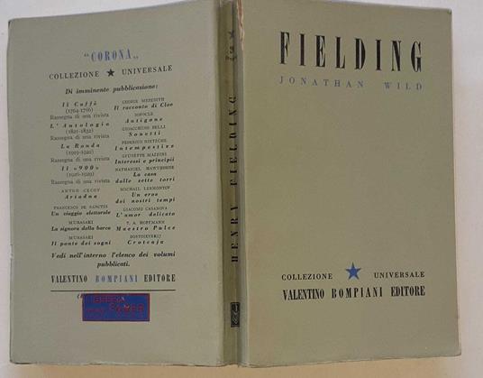 Jonathan Wild - Henry Fielding - copertina