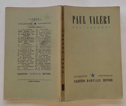 Gli incanti - Paul Valéry - copertina