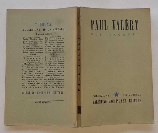 Gli incanti - Paul Valéry - copertina