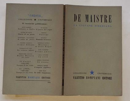 La giovane siberina - Xavier de Maistre - copertina