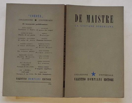 La giovane siberina - Xavier de Maistre - copertina