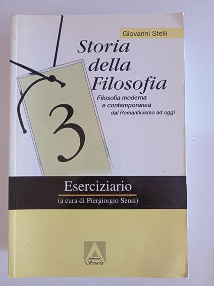 Storia della filosofia 3 Eserciziario - copertina
