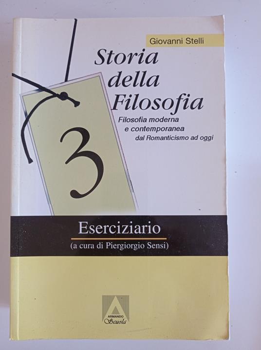 Storia della filosofia 3 Eserciziario - copertina