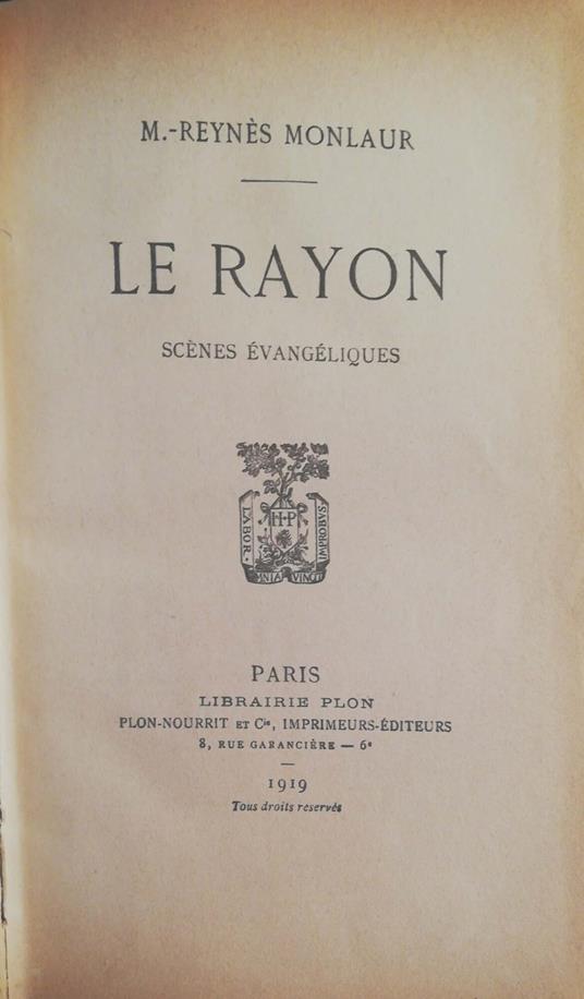 Le Rayon - copertina