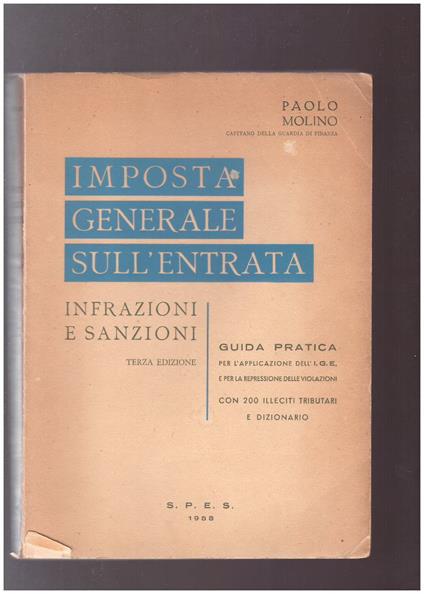 Imposta generale sull'entrata Infrazioni e Sanzioni - copertina