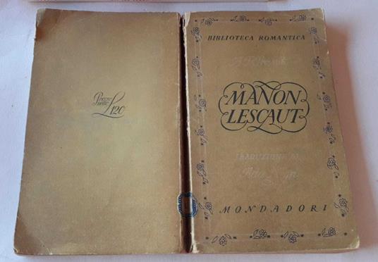 Storia di Manon Lescaut e del cavaliere di Grieux - Antoine-François Prévost - copertina