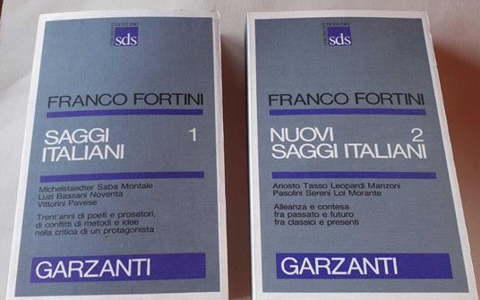 Saggi italiani. Nuovi Saggi italiani. Volume I II - Franco Fortini - copertina