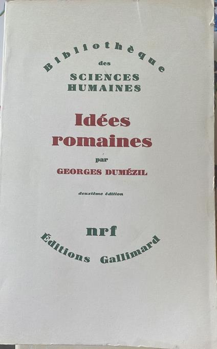 Idees romaines - Georges Dumézil - copertina