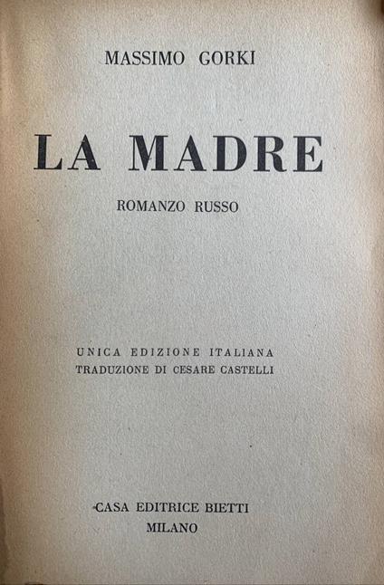 La madre - Maksim Gorkij - copertina