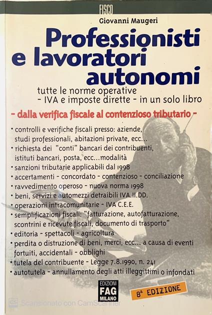 Professionisti e lavoratori autonomi - Giovanni Maugeri - copertina