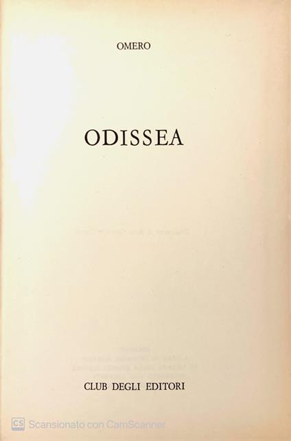 Odissea - Omero - copertina