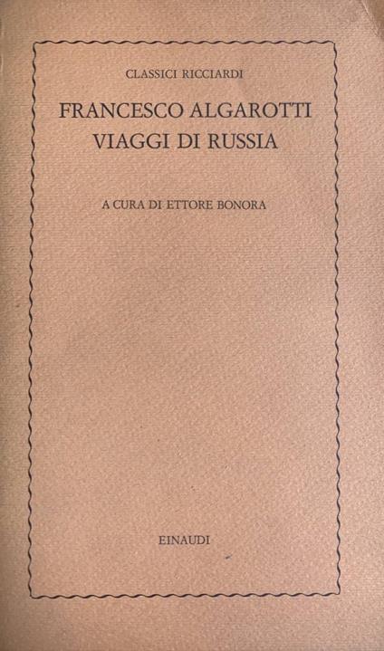 Viaggi di Russia - Francesco Algarotti - copertina