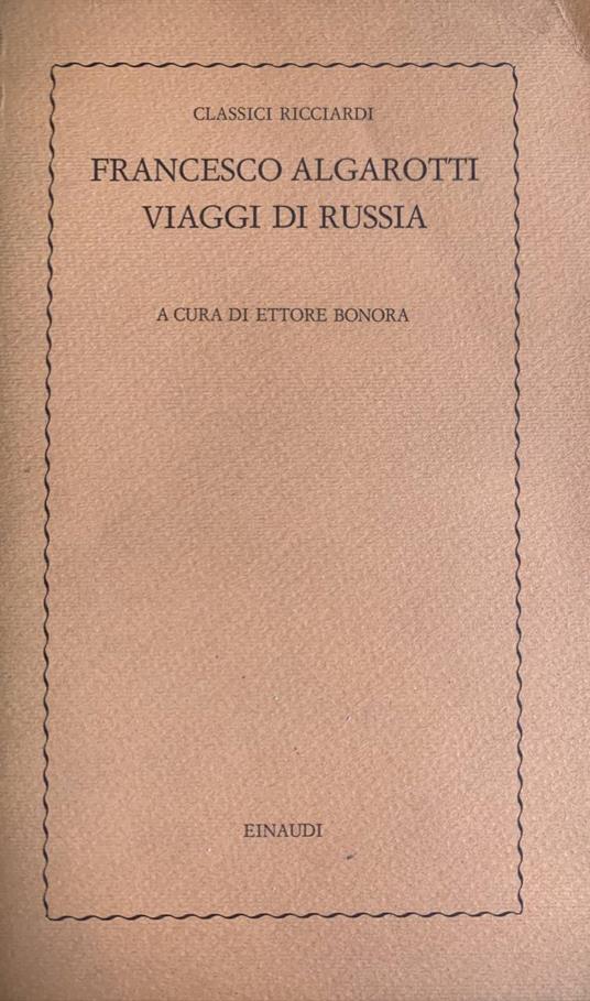 Viaggi di Russia - Francesco Algarotti - copertina