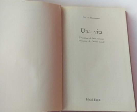 Una vita - Guy de Maupassant - copertina