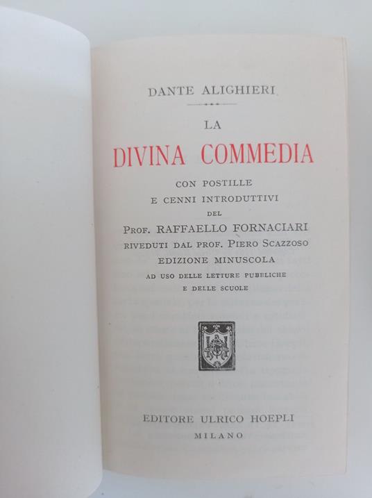 La Divina Commedia - Dante Alighieri - copertina