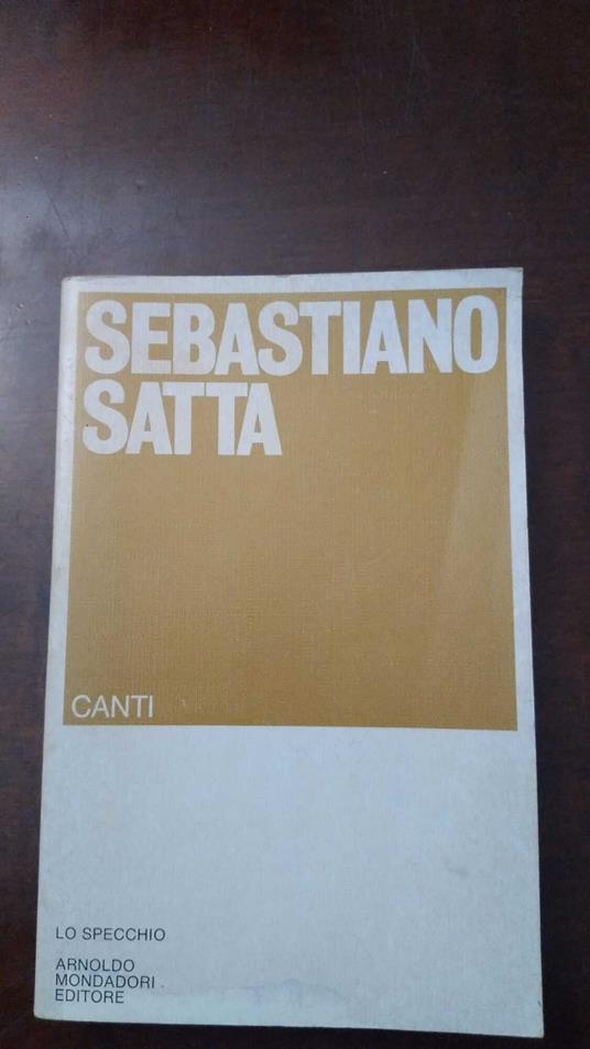 Canti - Sebastiano Satta - copertina