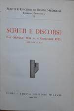 Scritti e discorsi di Benito Mussolini. Volume IX. Dal Gennaio 1934 al 4 novembre 1935 (XII - XIV E.F.)