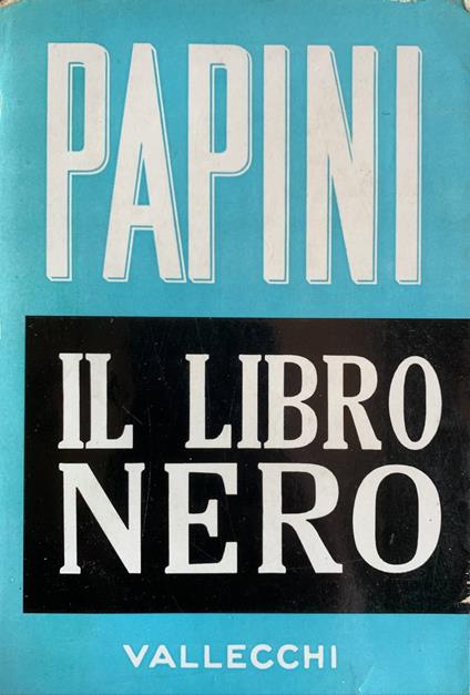 Il libro nero - Giovanni Papini - copertina