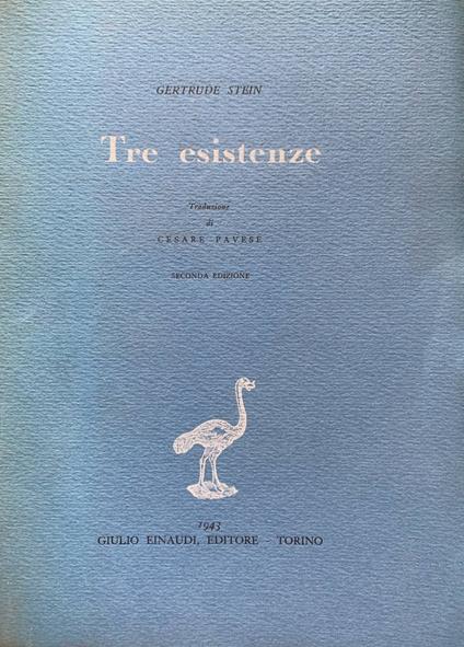 Tre esistenze - Gertrude Stein - copertina