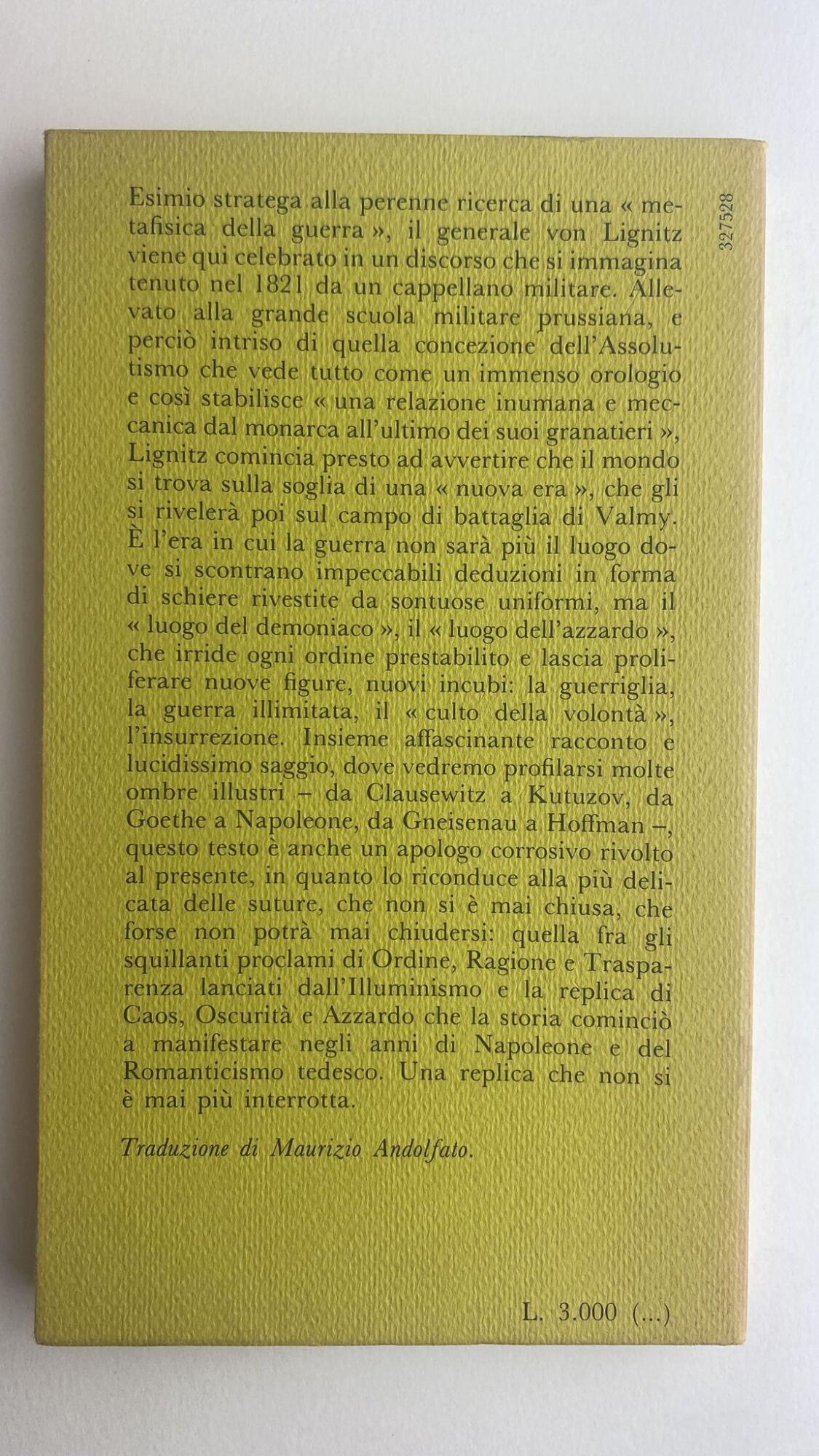 Elogio funebre del generale August - Wilhelm von Lignitz