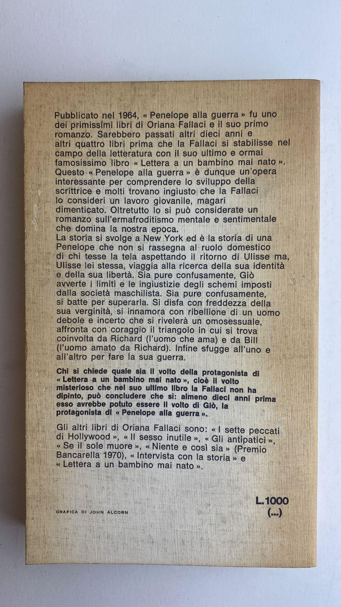 Penelope alla guerra. Introduzione di Michele Prisco