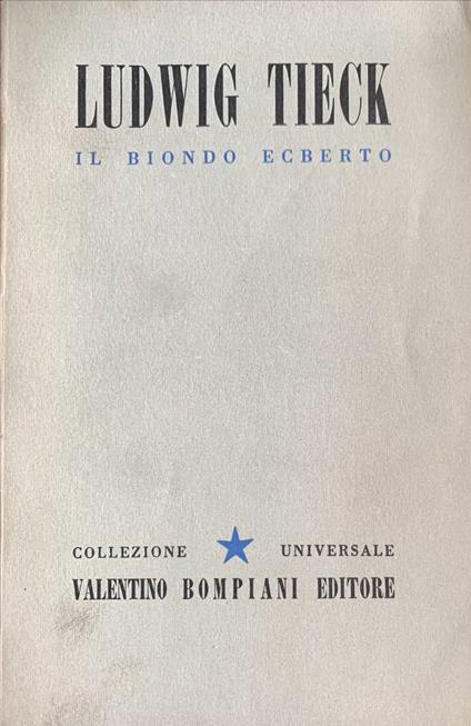 Il biondo Ecberto - Ludwig Tieck - copertina