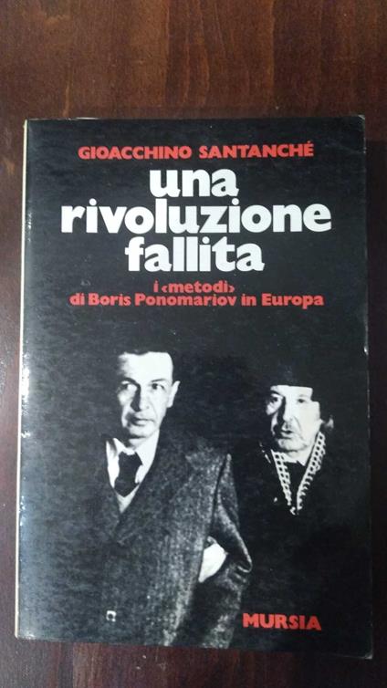 Una rivoluzione fallita - Gioacchino Santanché - copertina