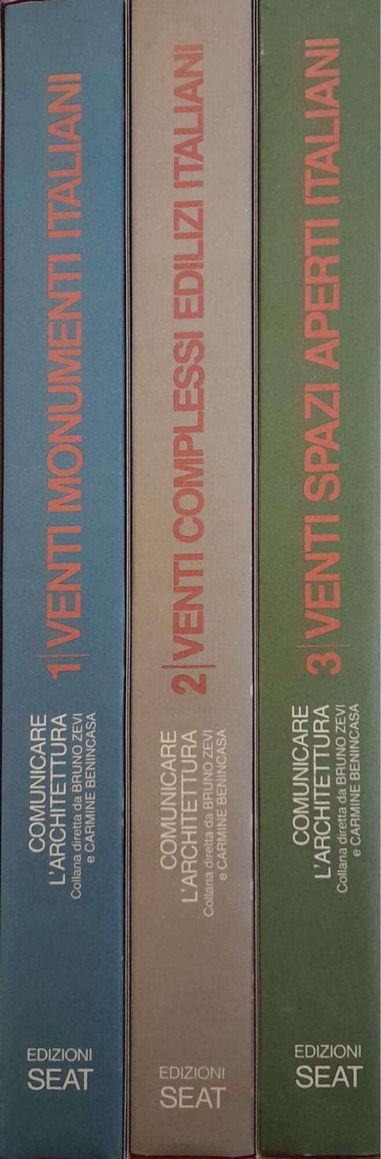 Comunicare l'architettura. Venti monumenti - venti complessi edilizi - spazi aperti italiani (3 volumi) - copertina