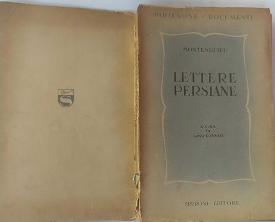 Lettere persiane - Charles L. de Montesquieu - copertina